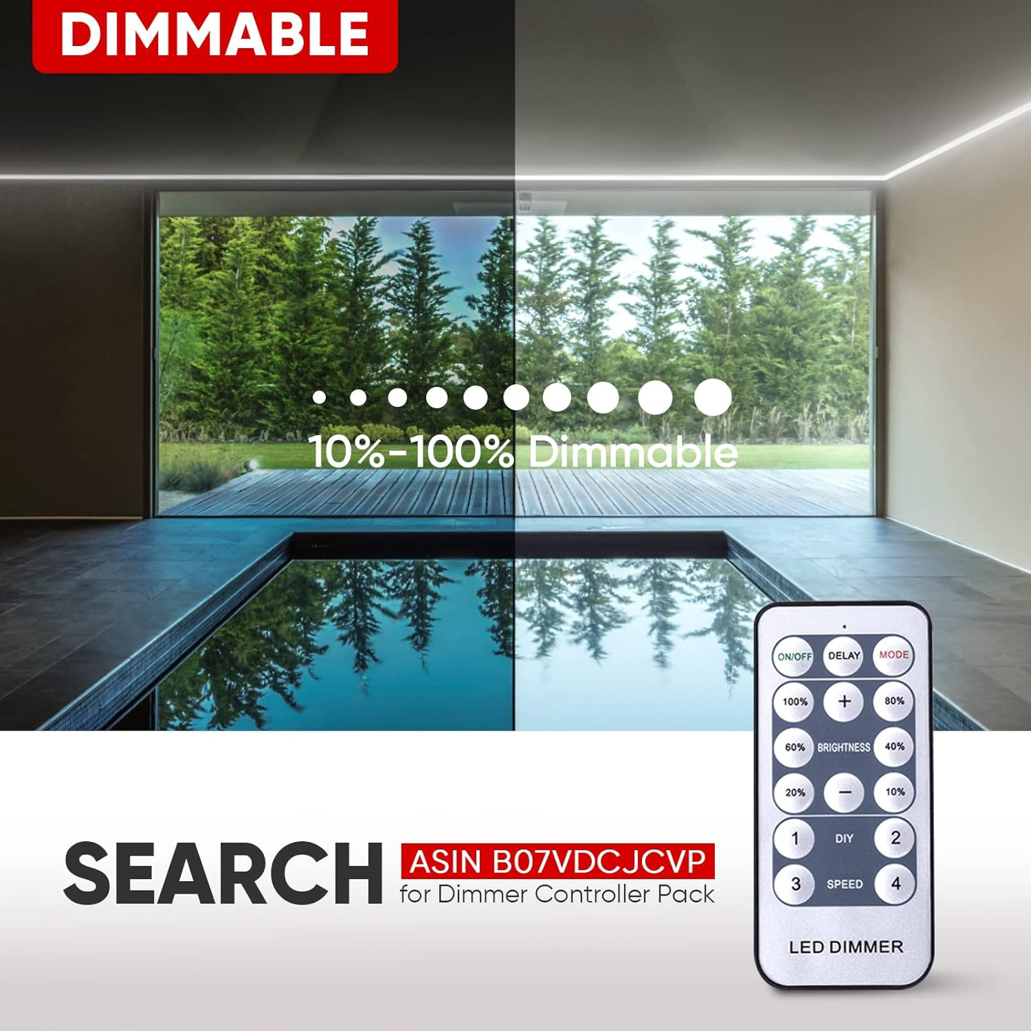 Upgraded Dimmer Remote & Proselect LED Neon Rope Lights Bundle