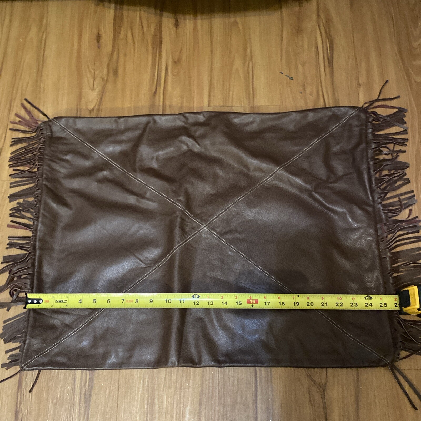 Stetson Leather Rectangle Pillow Case 25 X 19 Read Description