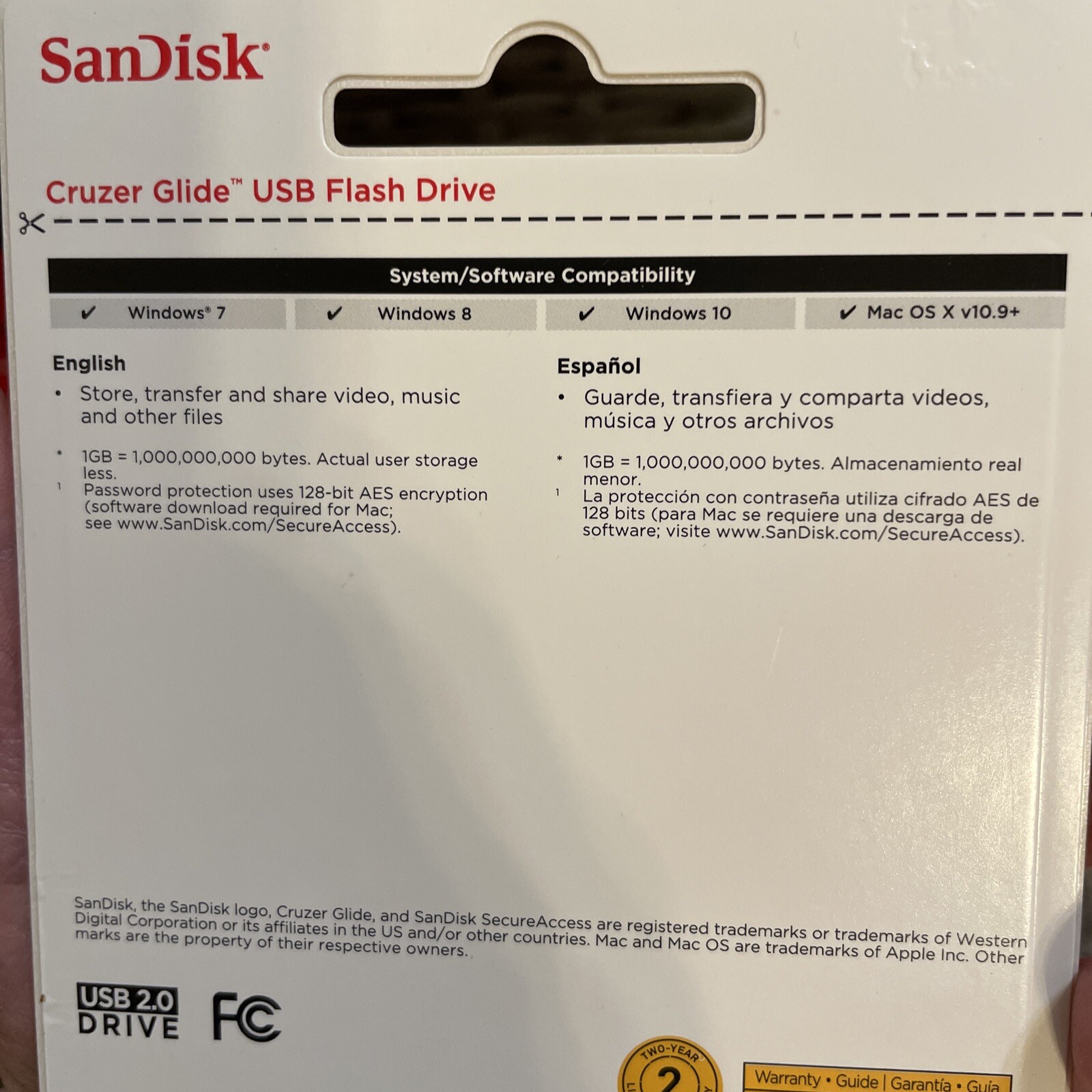 32gb Sandisk 2.0 Flash Drive NEW