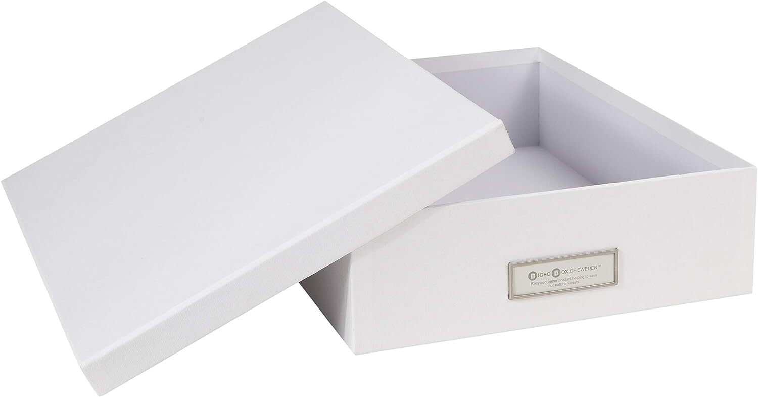 Bigso Oskar Fiberboard Label Frame Document Letter Box | Grey