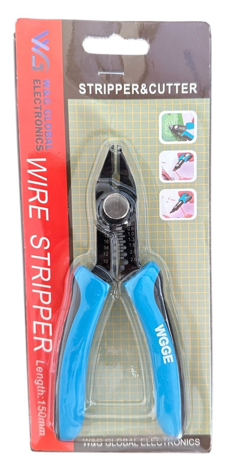 Wire Cutters Precision Flush Pliers w/Supplementary Stripping, Cutting Pliers 6"