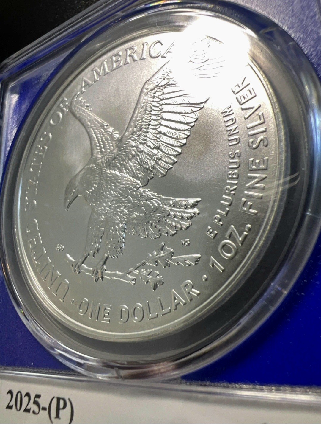 2025-P Silver Eagle with Eagle Privy PCGS MS70 Strike, Signed By Adrian Beltre