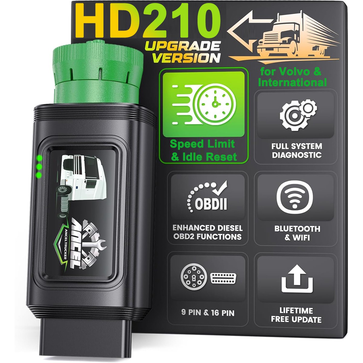 Heavy Duty Truck Scanner Speed Limit & Idle Reset Tool for Volvo & International