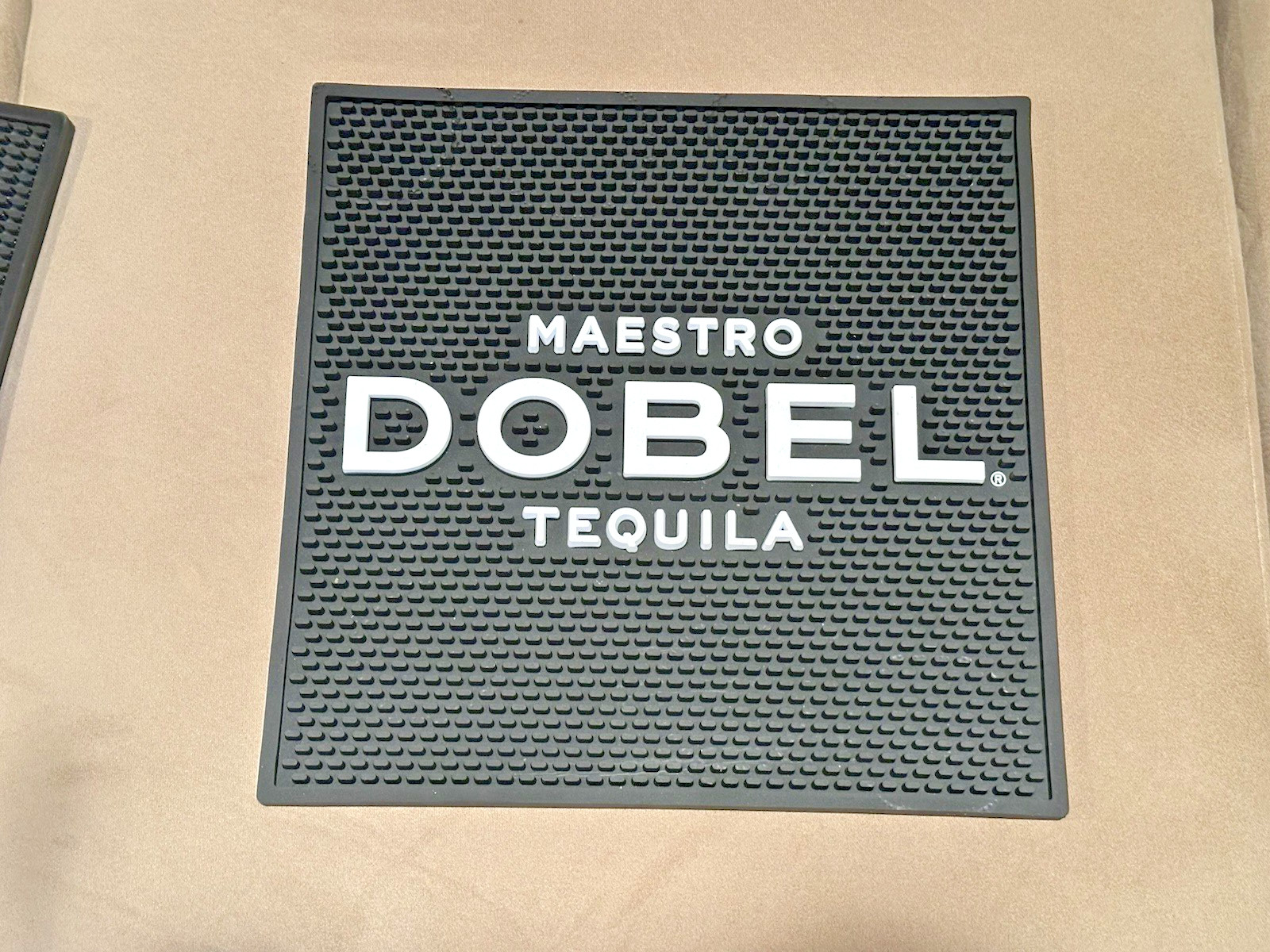 Gently USED Maestro Dobel Tequila Black Large Rubber Bar Mat