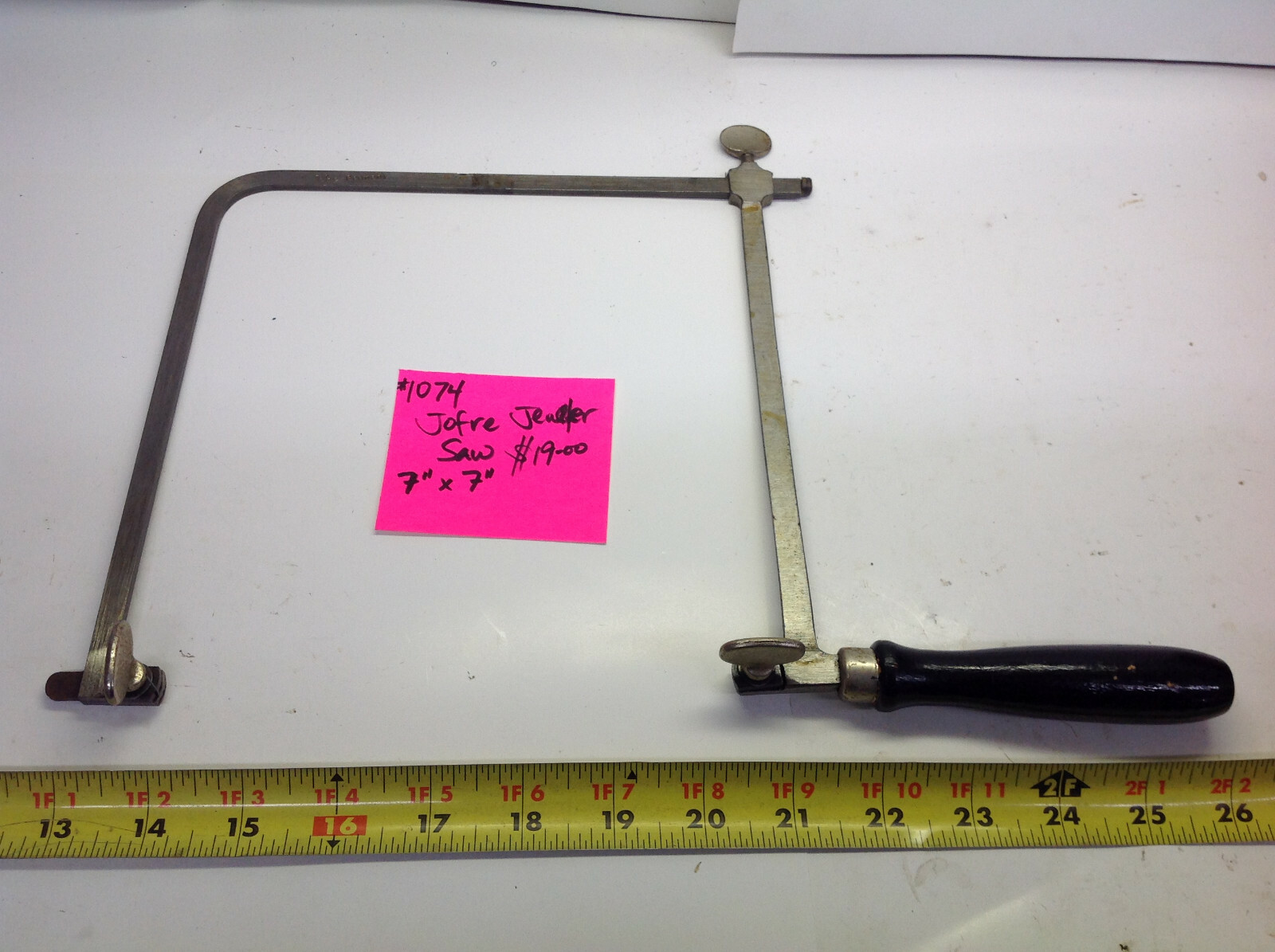 Jofre 7" x 7" adjustable Jeweler Saw w/ Wood Handle (2pc in lot) (#1074-E-1)
