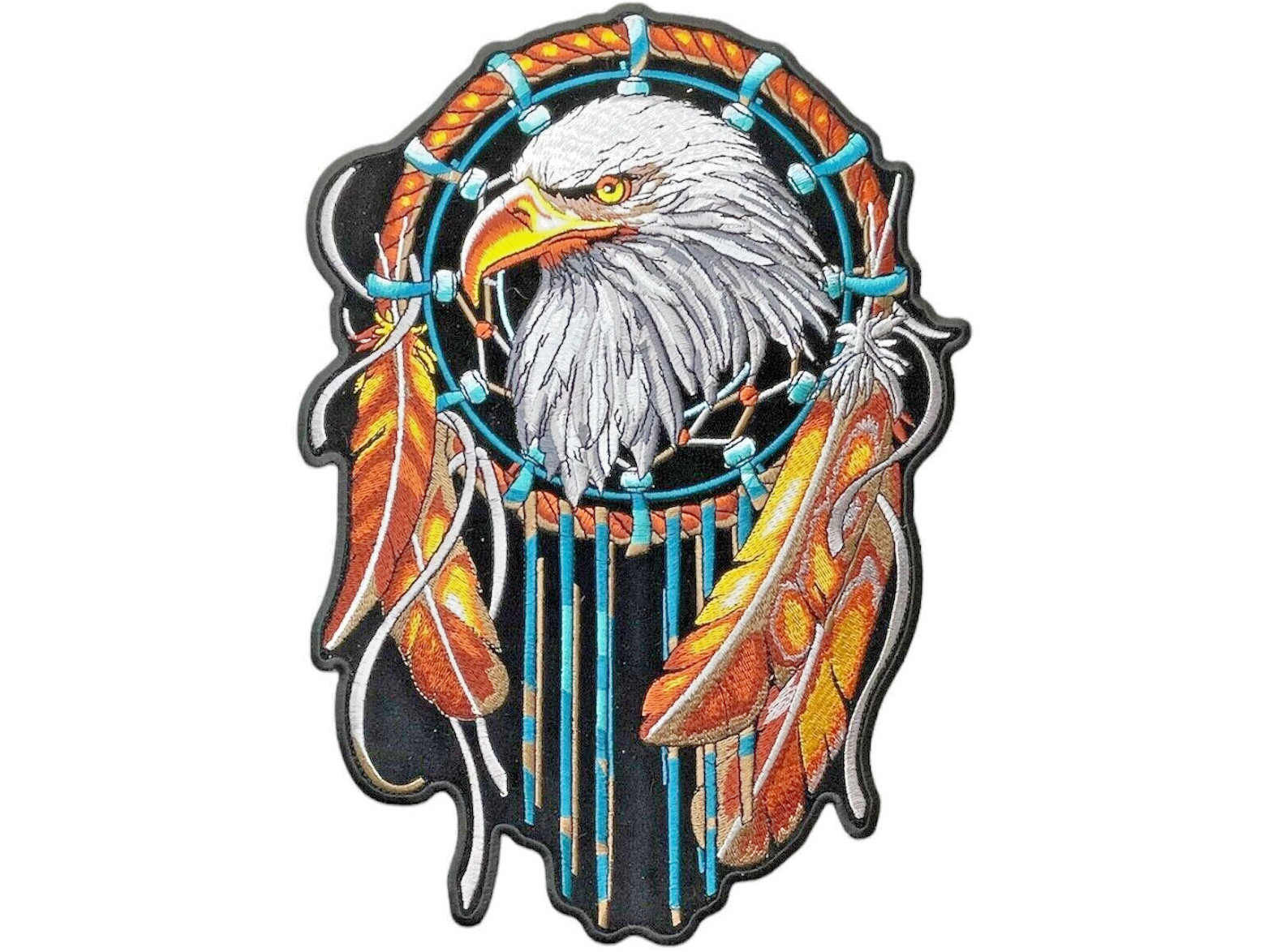 Eagle Dream Catcher Feathers American 6 Inch Patch NOVJBP065 F8D2J