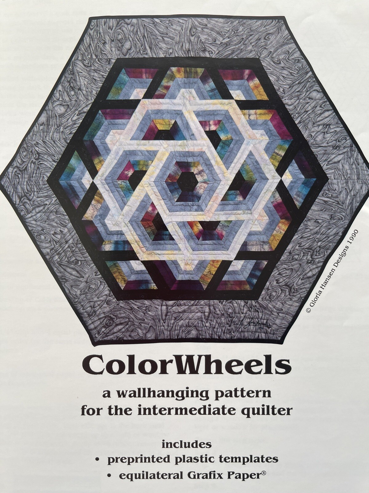 Color Wheels A Wall Hanging Pattern For The Intermediate Quilter With Template