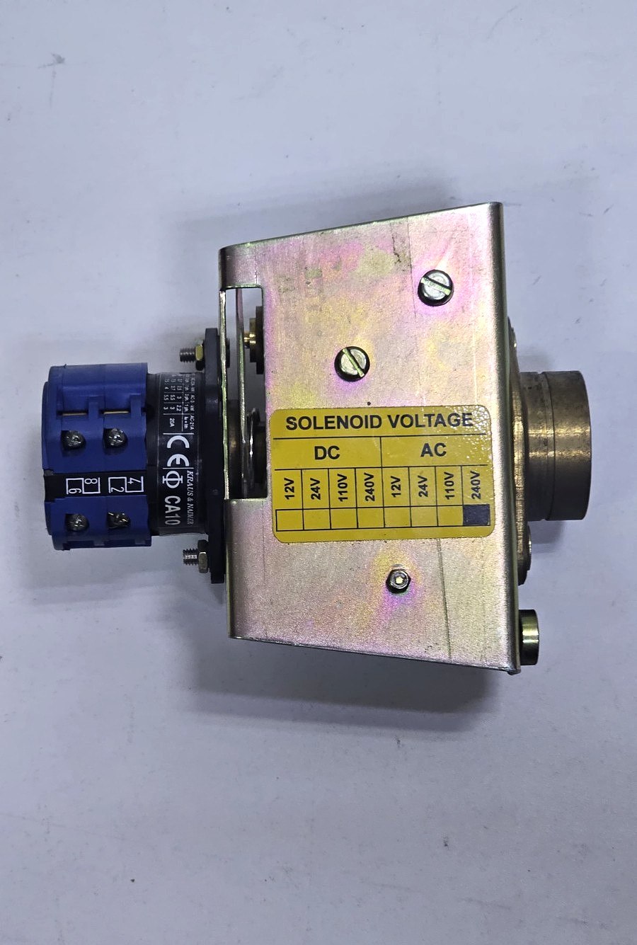 Kraus & Naimer | CA10 |Cam Switch with Attached Solenoid Voltage Unit | 20 A
