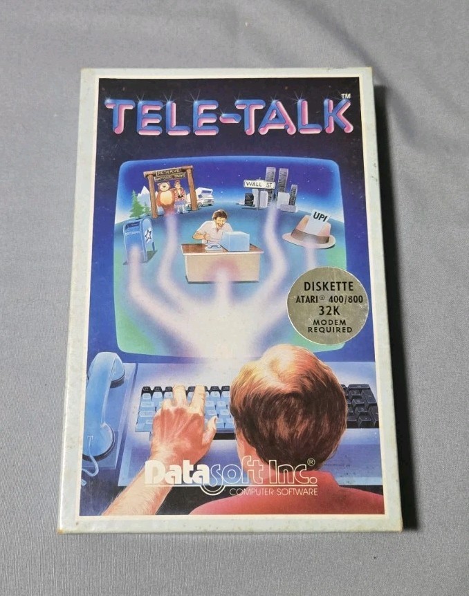 Rare 1982 TELE-TALK by DataSoft Telecommunications Software Atari 400/800 32K