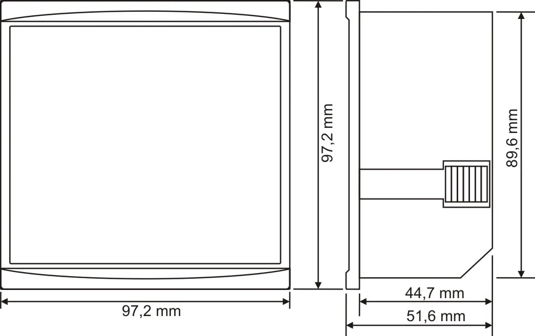 Digital Multimeter Contains 3 C.T Three Phase Volt(L-L) (L-N) Ampere Frequency