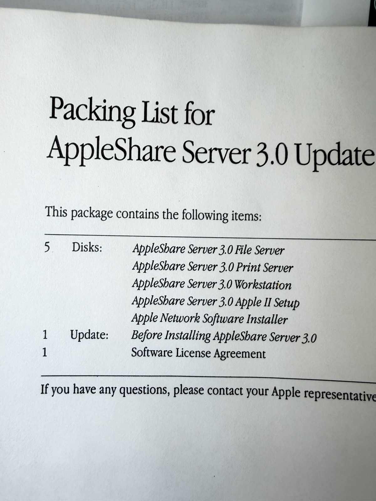 AppleShare Server 3.0 Complete Boxed Set + Update Kit Disks Manuals Macintosh
