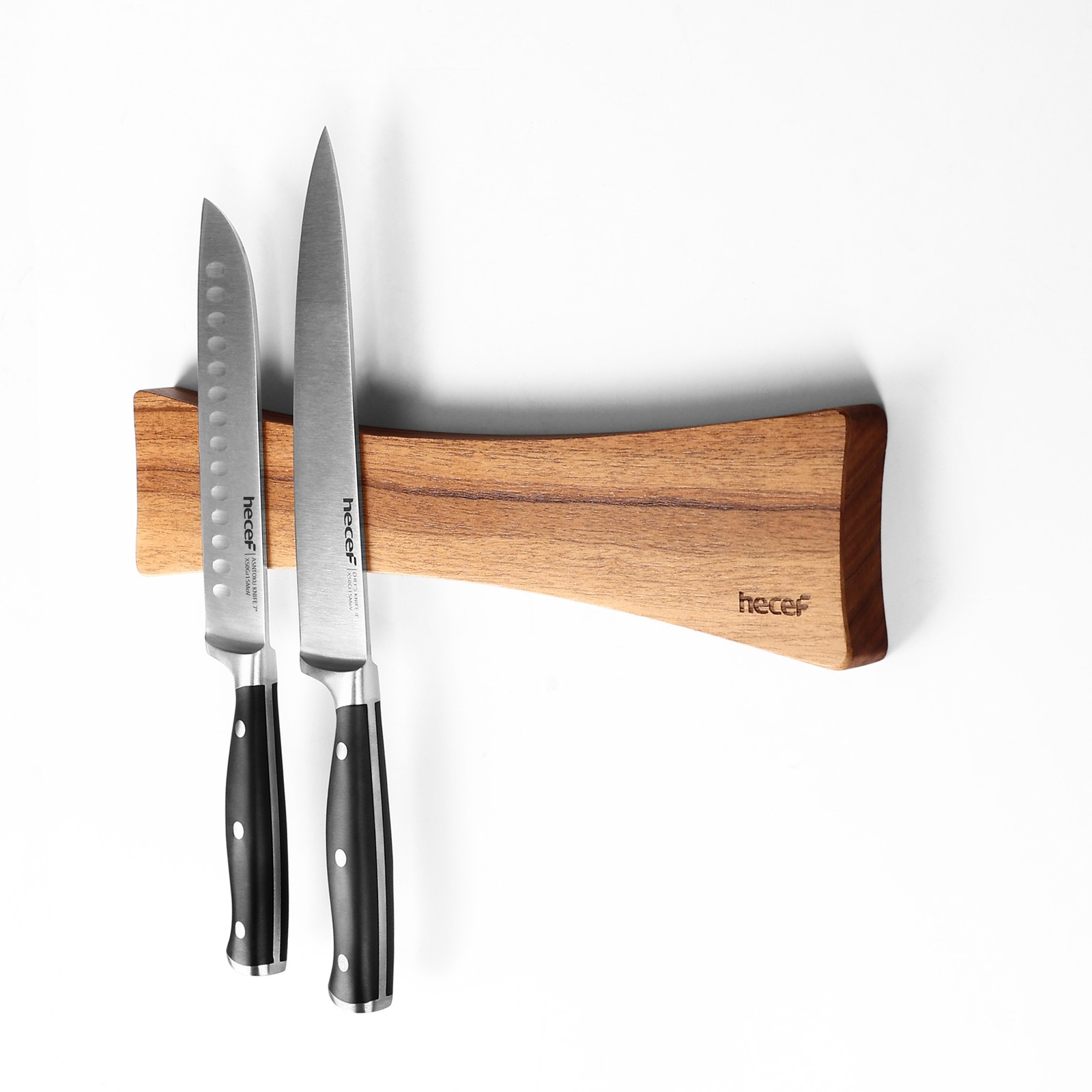 16in Magnetic Knife Strip Solid Wood Knife Organizer Rack Strong Magnets forWall