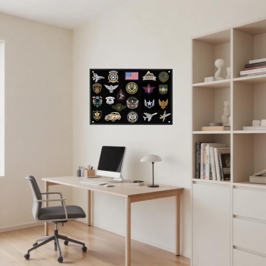 Elegant Morale Patch Wall Panel Holder - Tactical Badge Display for Military Use