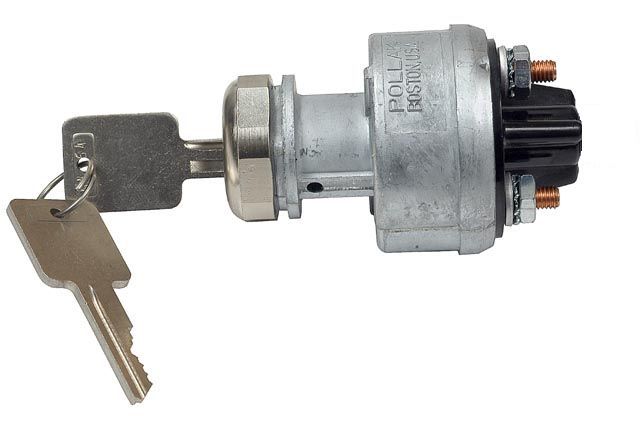 Ignition Switch Heavy Duty 3 Pos GM style key Chrome Nut Freightliner KW 245 e