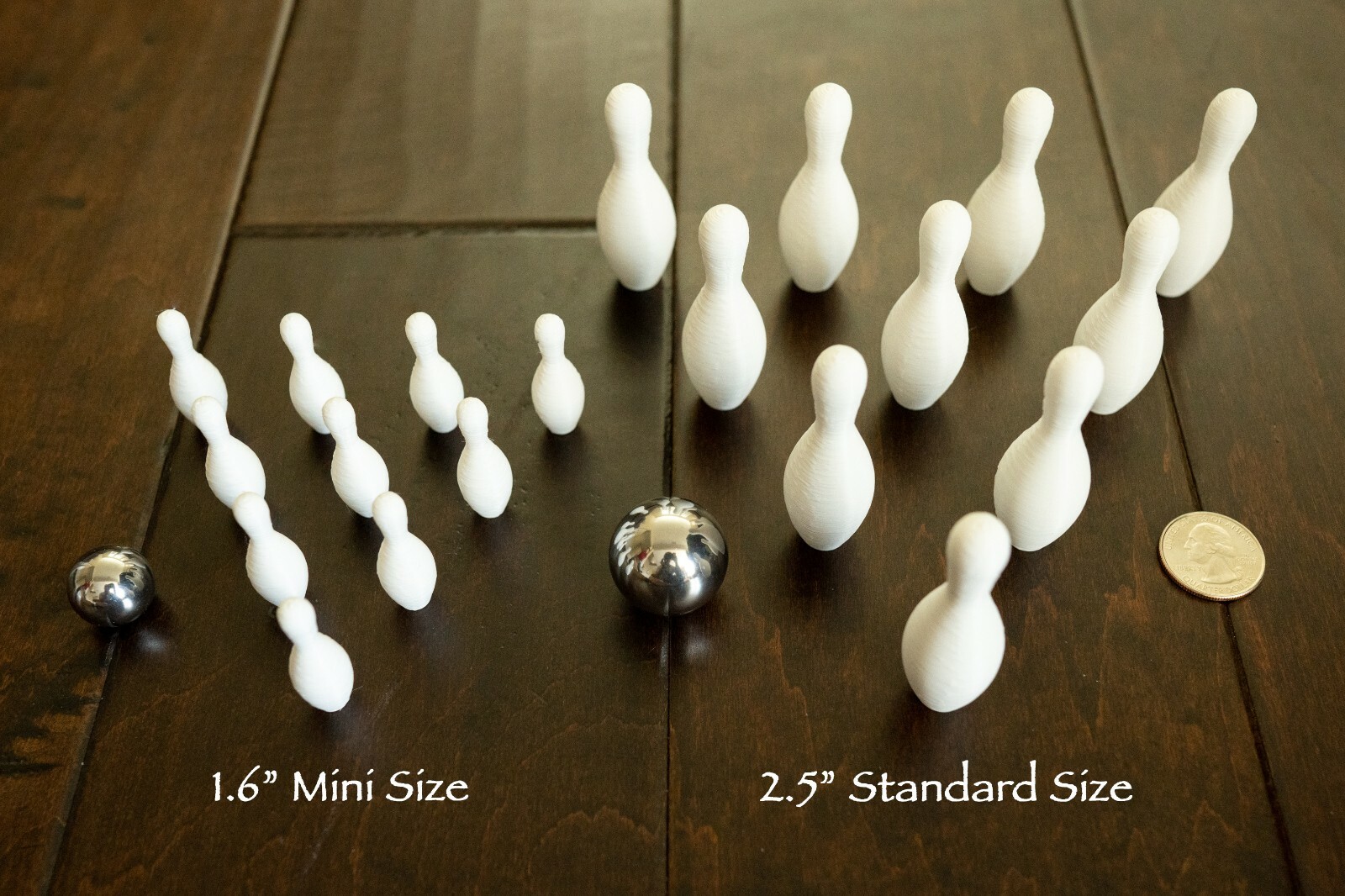 Mini Bowling Set : 10 Pins, Ball, Pin Setter, Ball Rolling Ramp