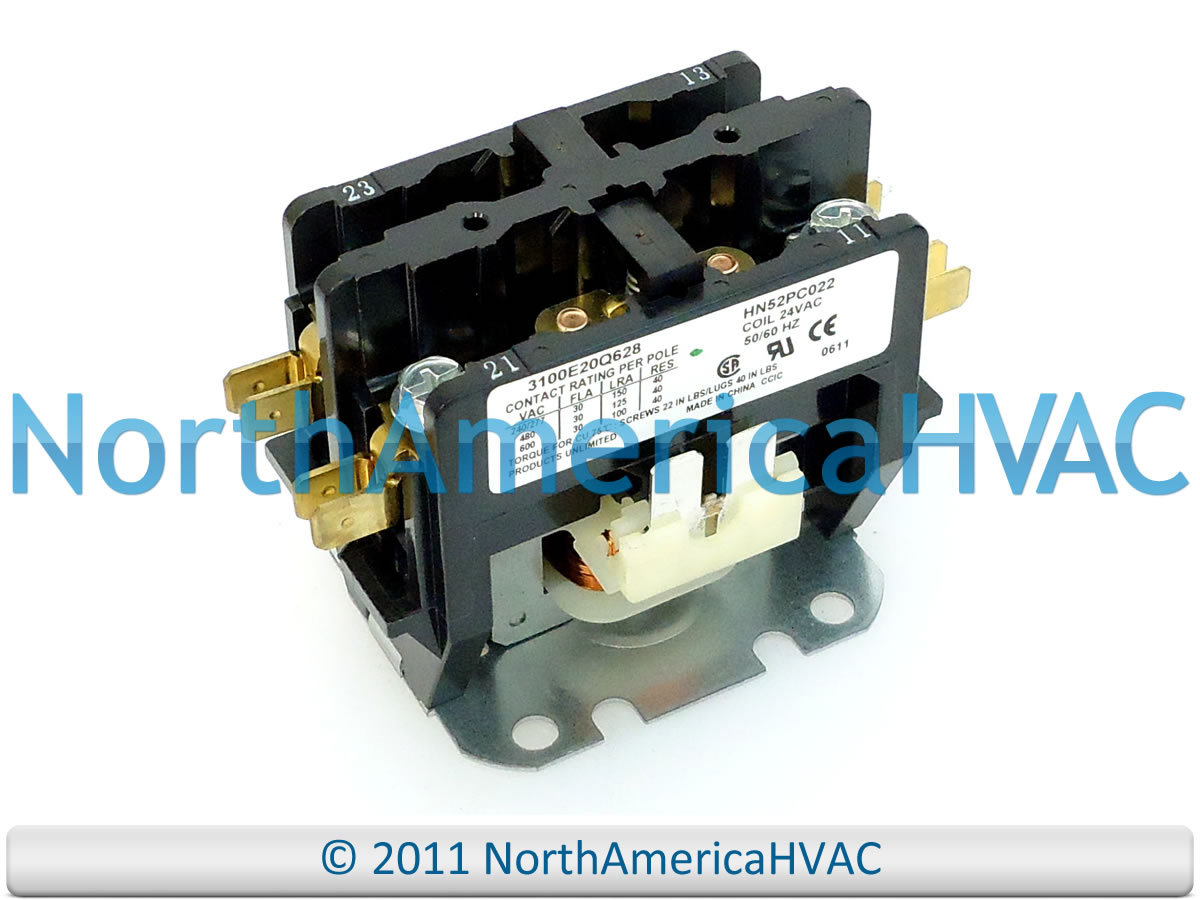 OEM Carrier Bryant Payne Contactor Relay 2P Replaces HN52HC030 HN52KC051
