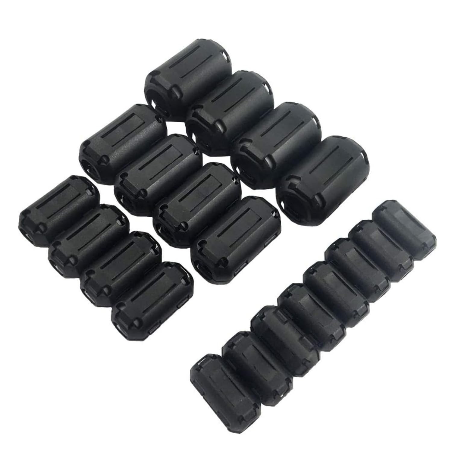 20Pcs Clip-on Ferrite Ring Core Ferrite Bead RFI EMI Noise Suppressor Cable