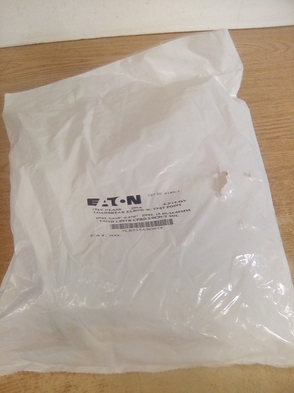 Eaton LE215AB06T Loadbreak Elbow W/Test Point