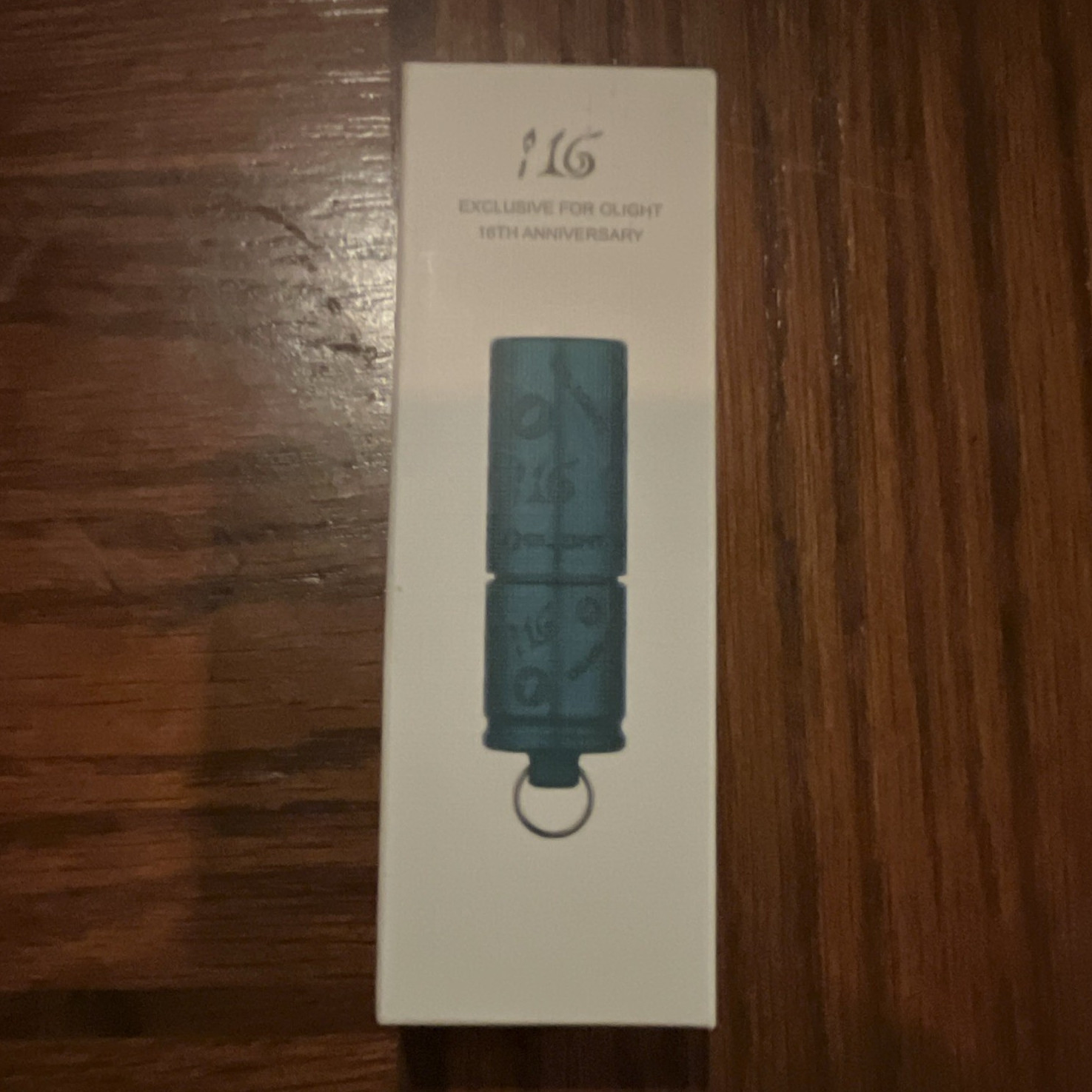 Olight i16 Blue LED Keychain Flashlight Exclusive 16th Anniversary Edition