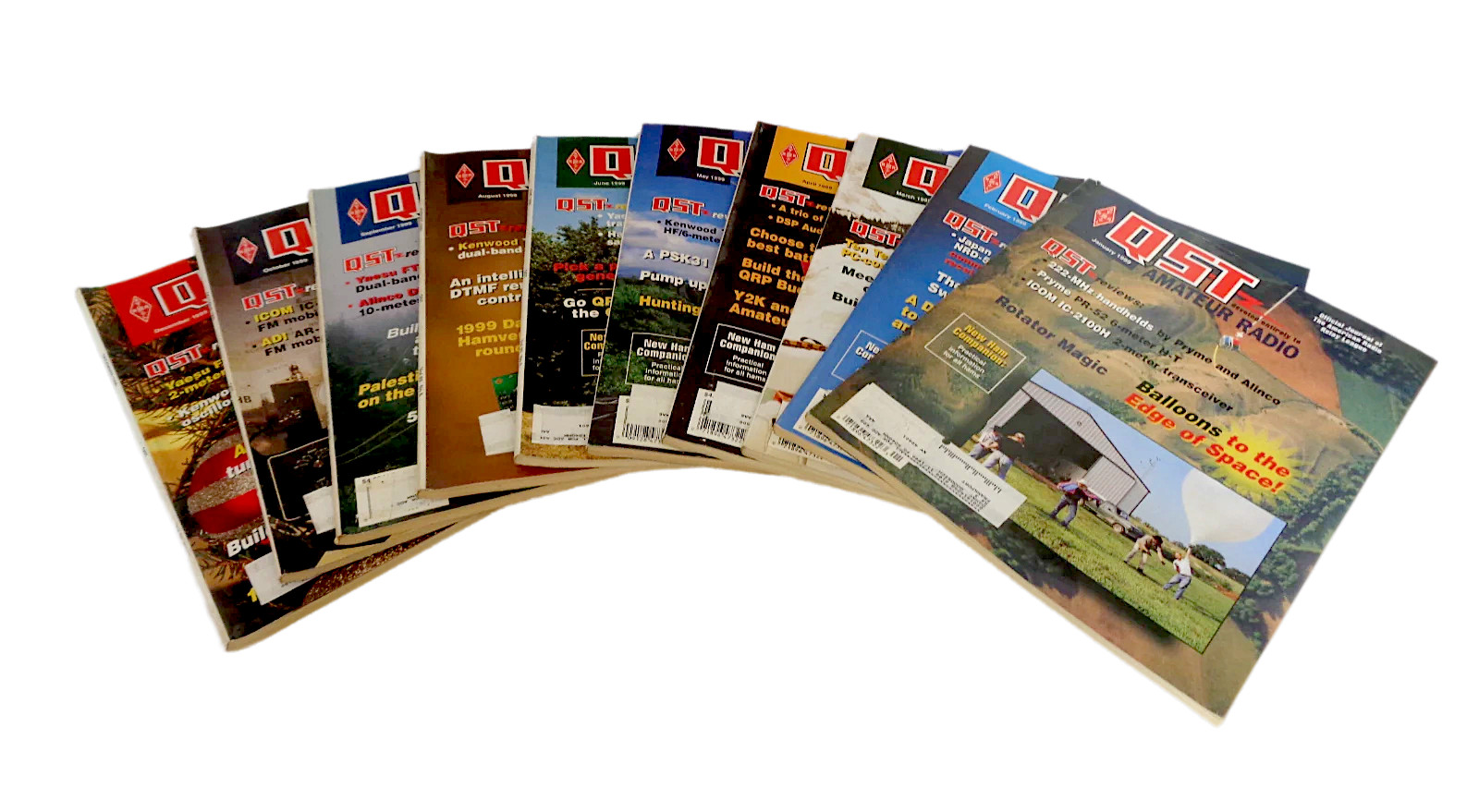 QST Amateur Radio Magazines 1999/Lot of 10