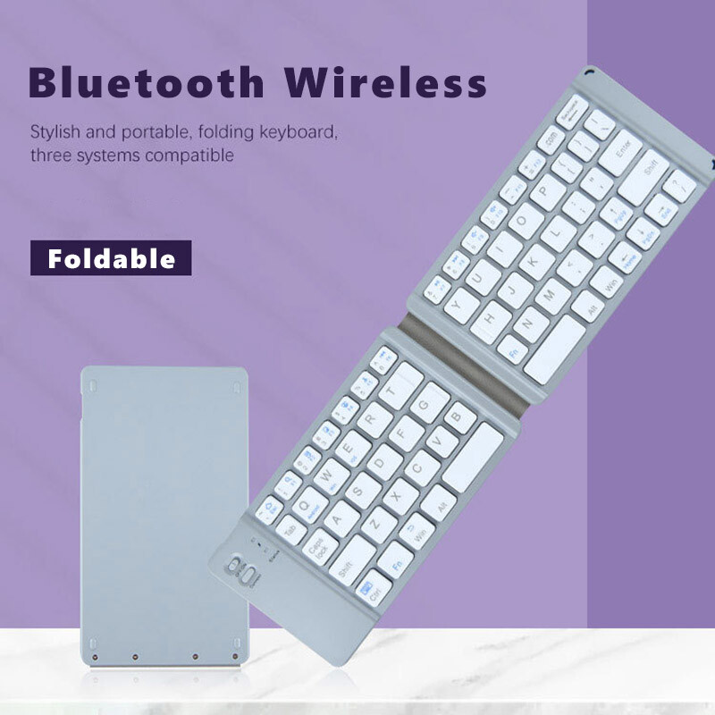 Mini Compat Foldable Wireless Keyboard For PC/iPhone/Android Cellphone Recharge