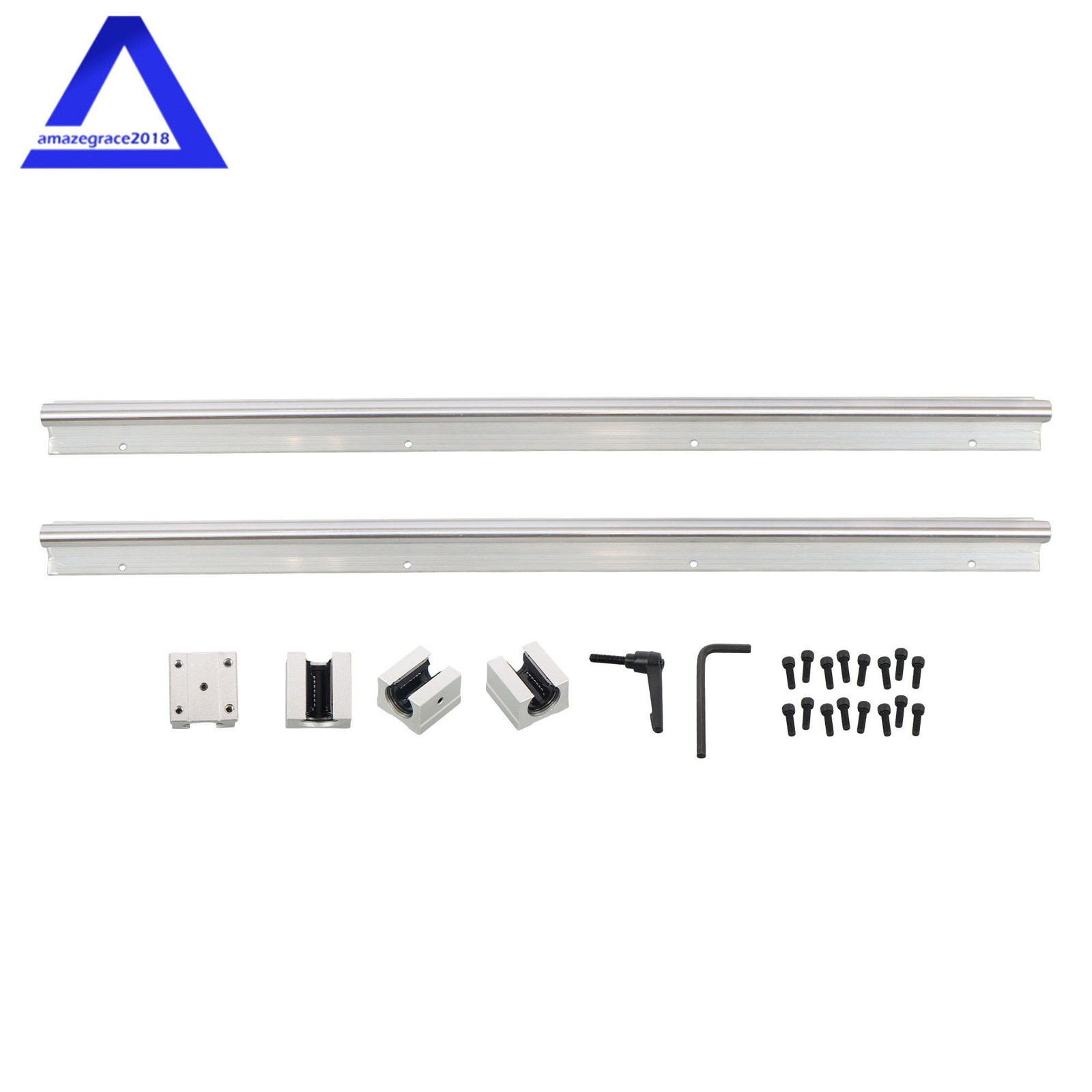 2 Pcs SBR16-700mm Linear Bearings and 4 PCS SBR16UU Carriage Bearing Blocks
