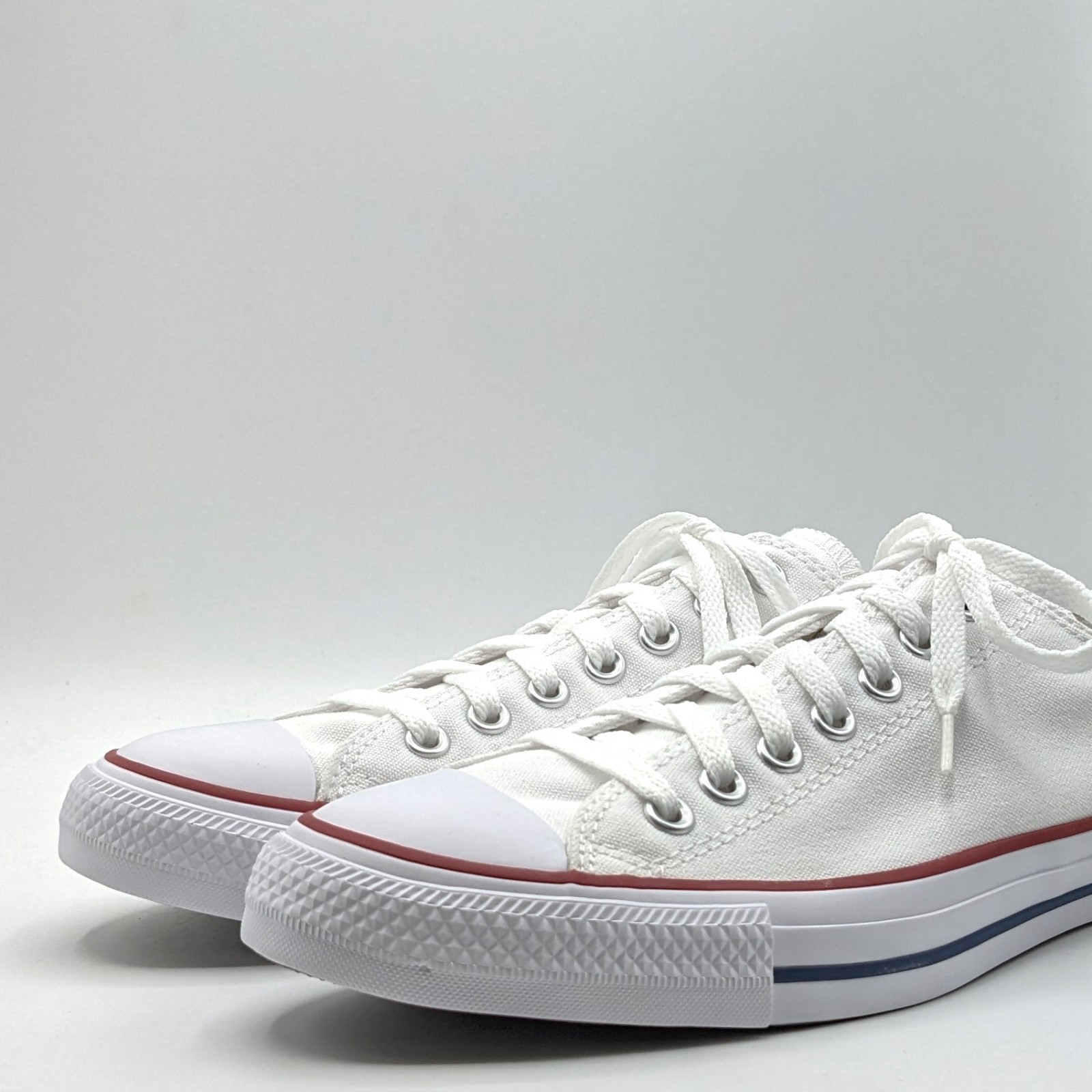 Converse All Star OX Men’s Canvas Low-Top Basketball Shoes (Optical White) US 9