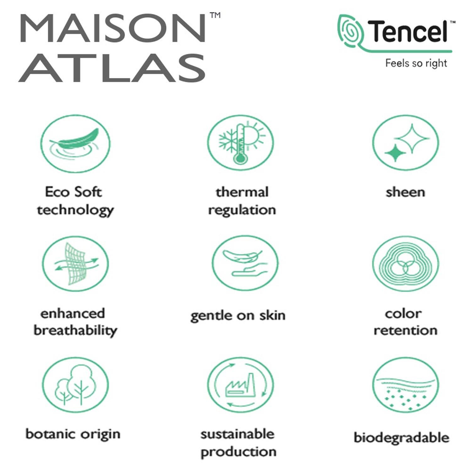 TENCEL MODAL Jersey SHEET SET PILLOWCASE by Maison Atlas | Pure Beech | NEW