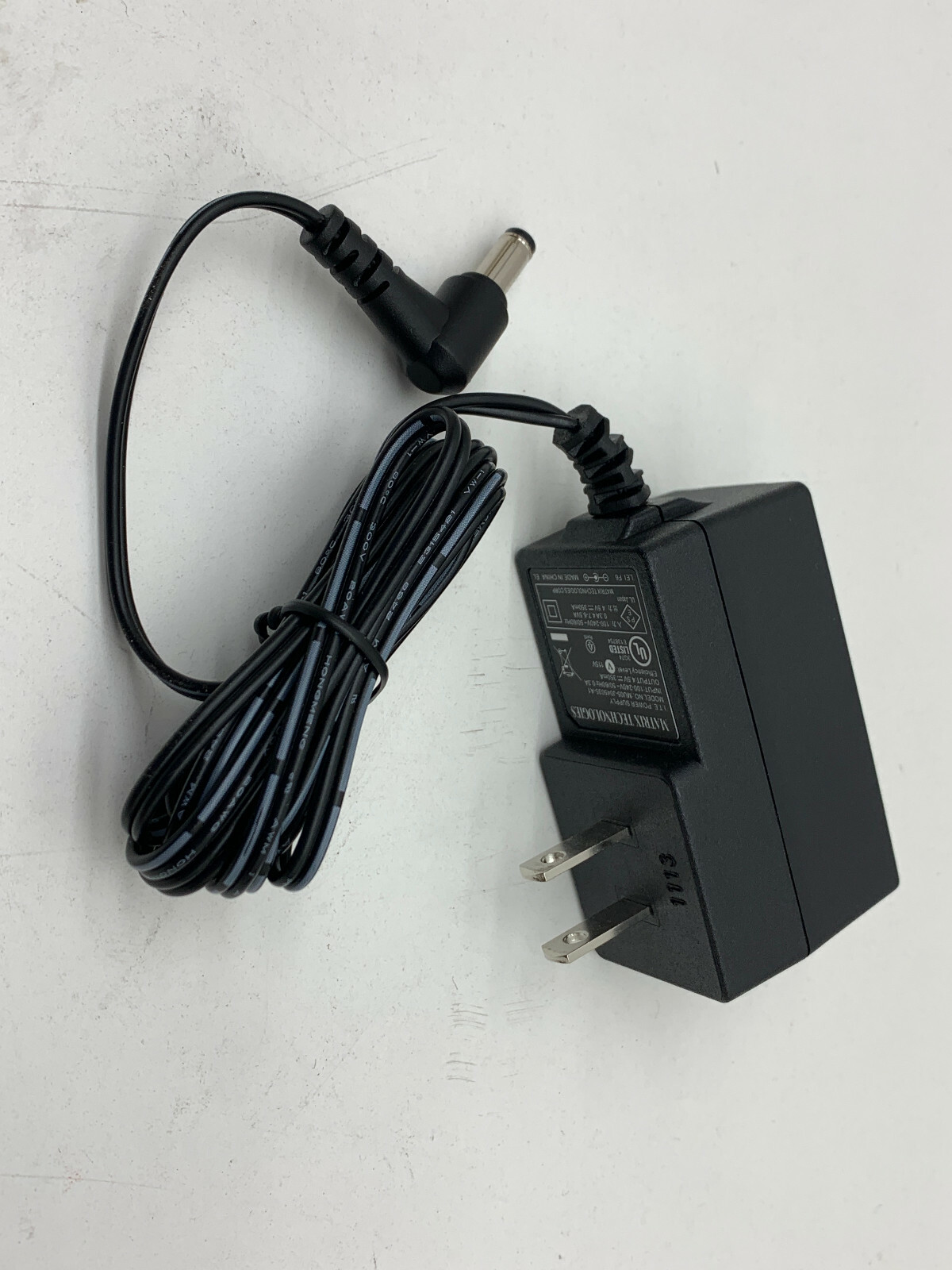 Matrix Technologies Pipette Power Supply Adapter Plug 4.5V DC 350mA