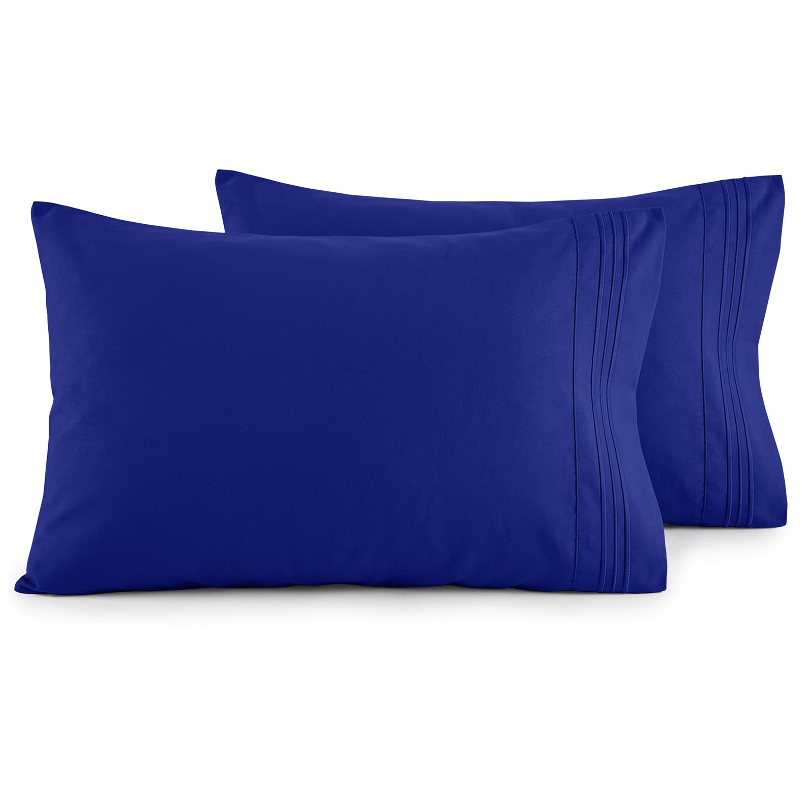 Pillowcase Set 2 Piece Ultra Soft Microfiber Double Brushed Queen Royal Blue
