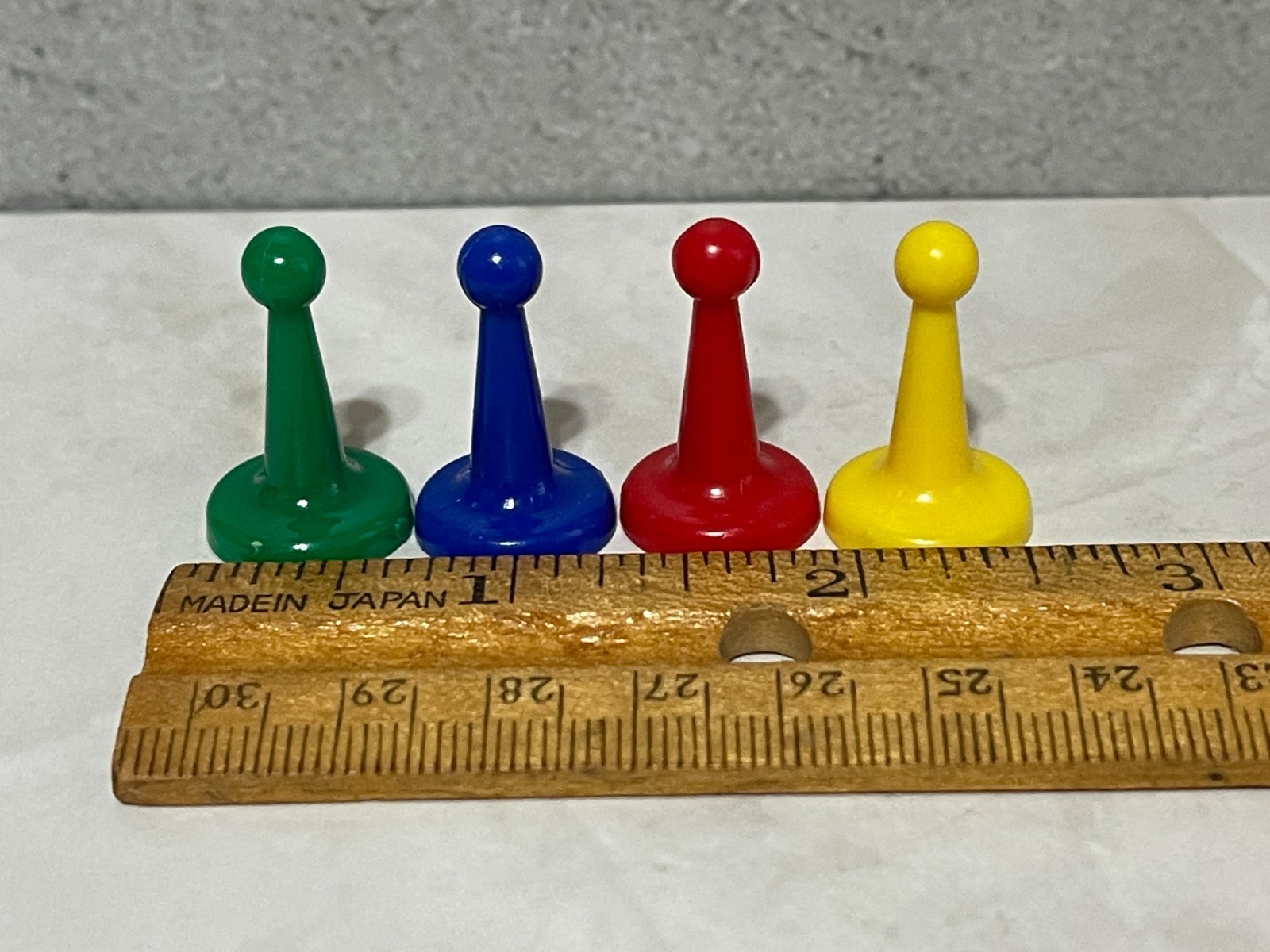 Vintage Board Game -Replacement Colored Plastic Tokens Movers Pawns x4