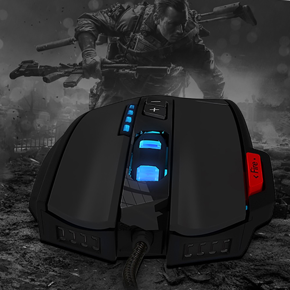 ZELOTES C-12 Wired USB Optical Gaming Mouse 12 Programmable Buttons Compute ASEW