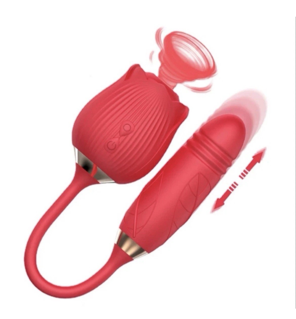 Sucking  Double Head Vibrator G-spot Massager Dildo Clit Sucker Women Sex Toys