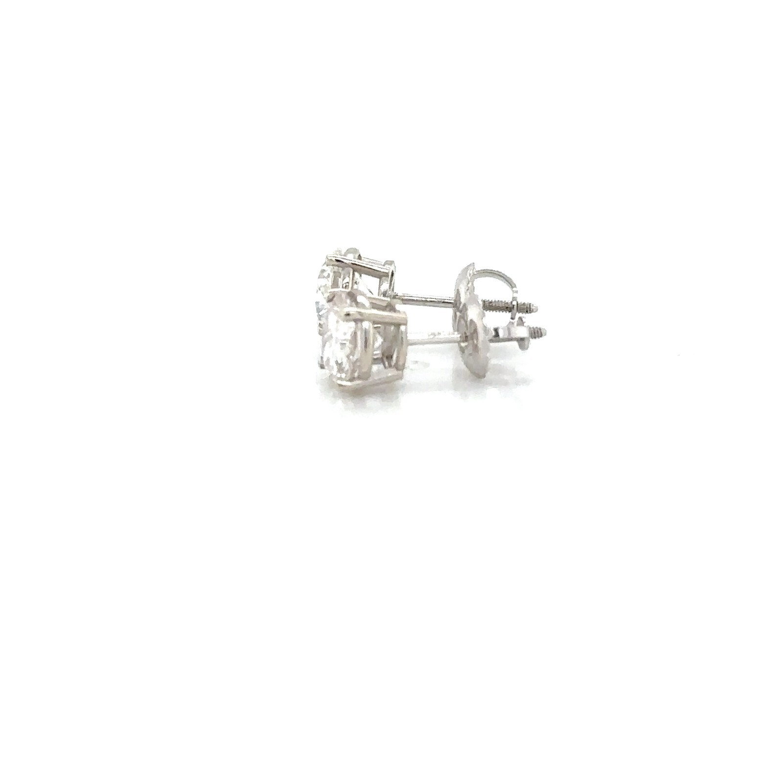 14K White Gold 1.65Ct Round Lab Created Diamond Stud Earrings Solitaire