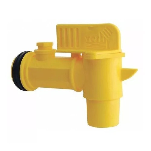 Vestil JDFT Manual Handle Jumbo Drum Faucet, Fits 2" Drum Openings