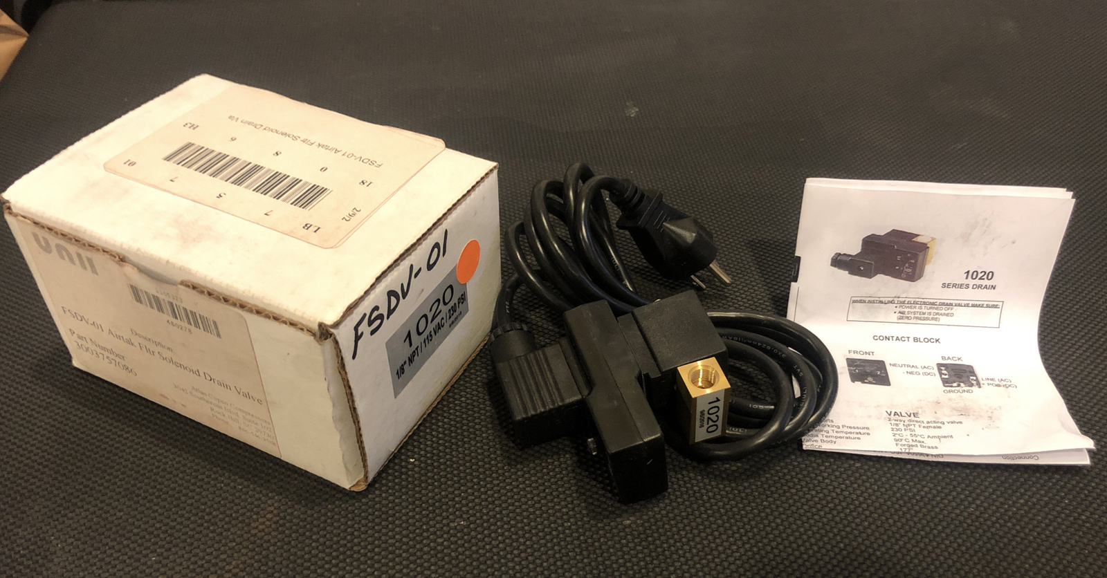 FSDV-01 Airtak Filter Solenoid Drain Valve for Atlas Copco Compressor
