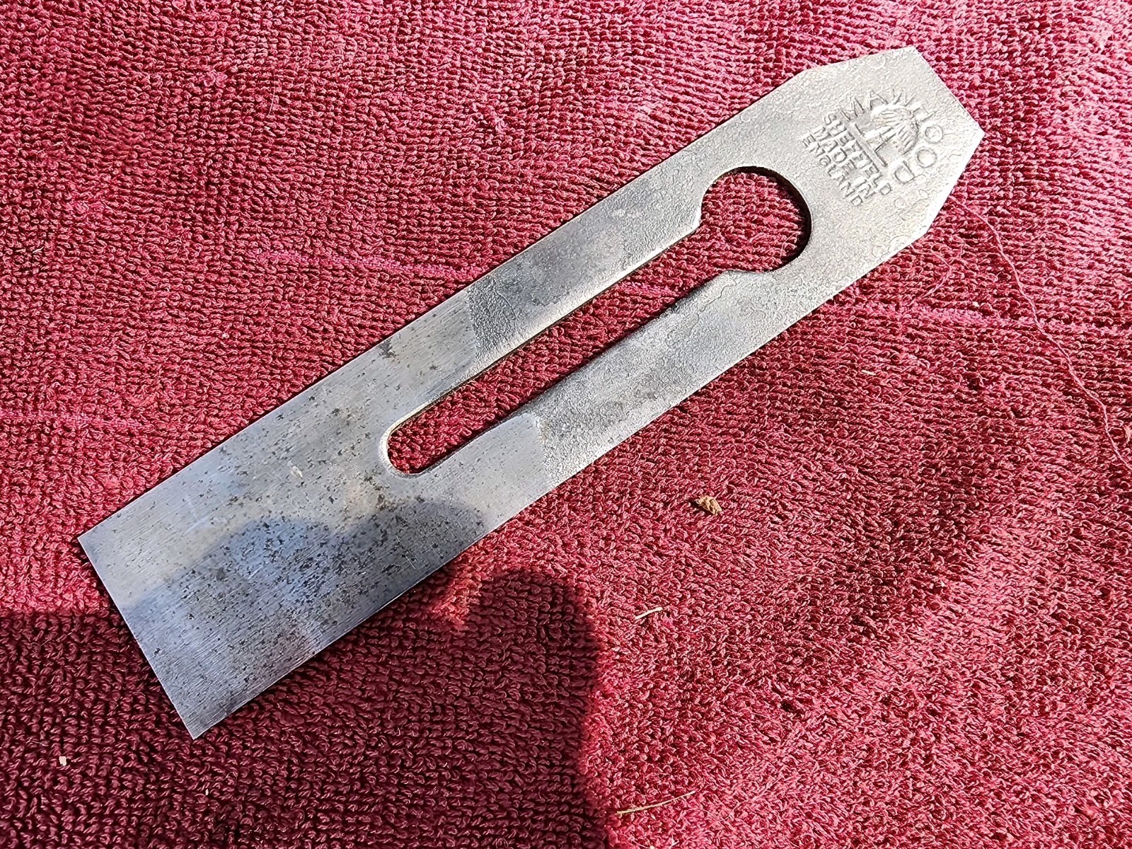 Vintage Mawhood 1-1/2” Plane Iron, Made In England