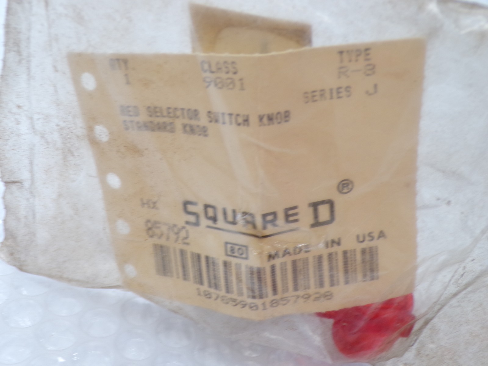 SQUARE D 9001R-8 SER.J SELECTOR SWITCH KNOB NSMP