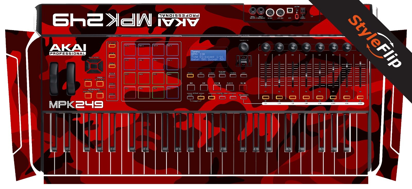 Akai MPK 249 Skin | Red Camo | Protective Decal | StyleFlip Skins
