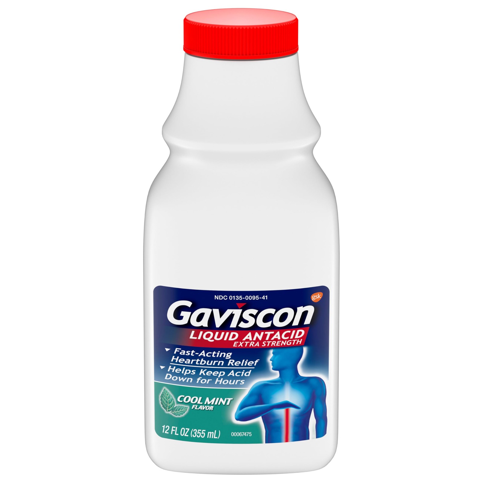 Gaviscon Extra Strength Cool Mint Liquid 12 Fl Oz (Pack of 1),