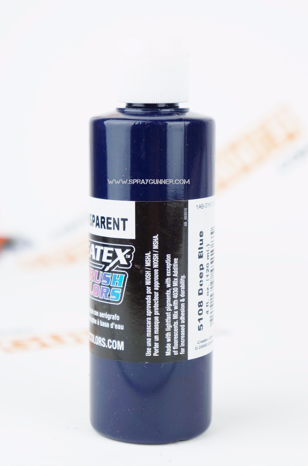 Createx Airbrush Colors 5108 Transparent Deep Blue 4oz. water-based paint