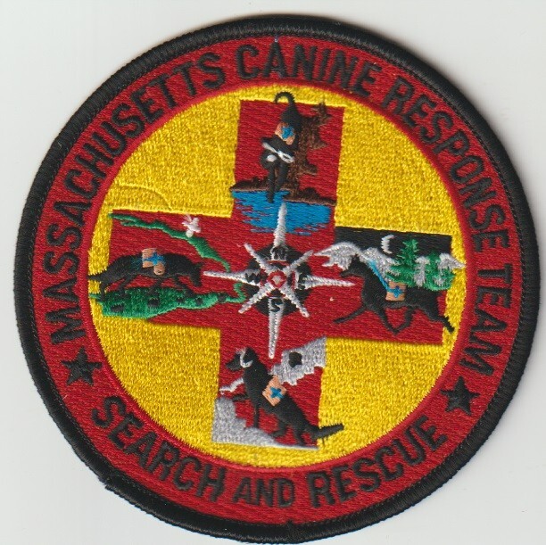 Massachusetts canine response team search & Rescue patch shipped from Australia