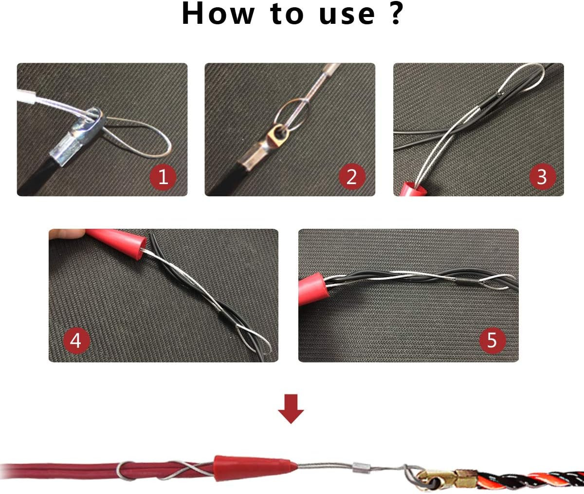 30M 100ft Fish Tape Cable Puller Kit Through Wall Wire Guide Device 4mm PET Elec