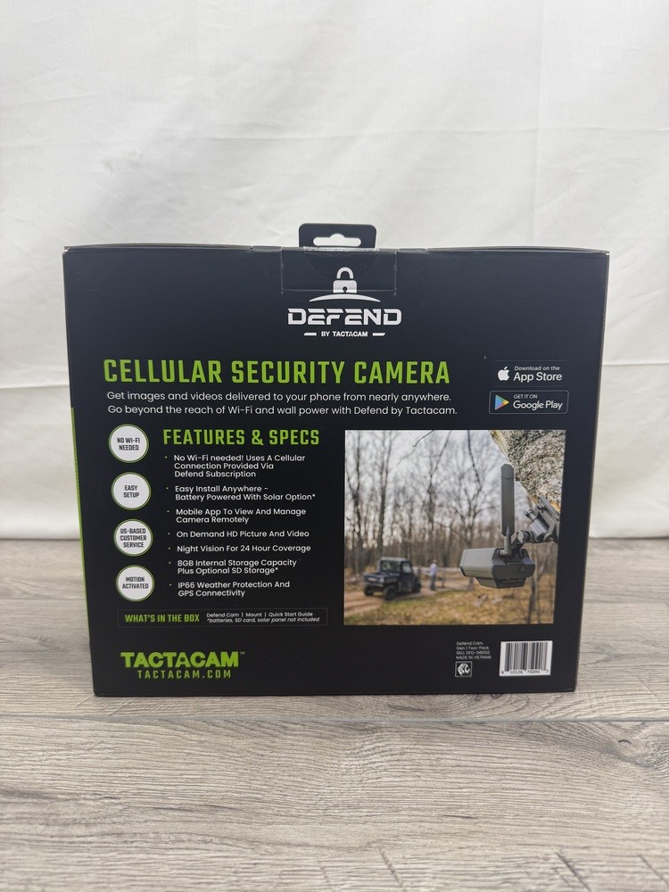 Tactacam DEFEND (Gen 1) Cellular Security Camera 2-Pack DFD-GRD02 Blk