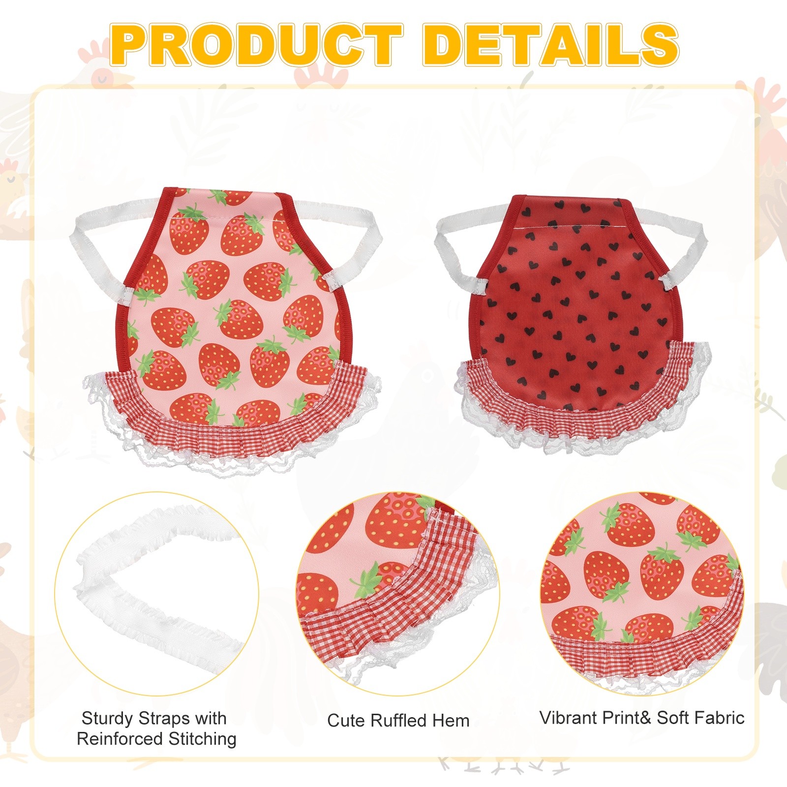 2-Pack Chicken Saddle, Chicken Apron Hens Back Protector [Mixing 2 Styles H]