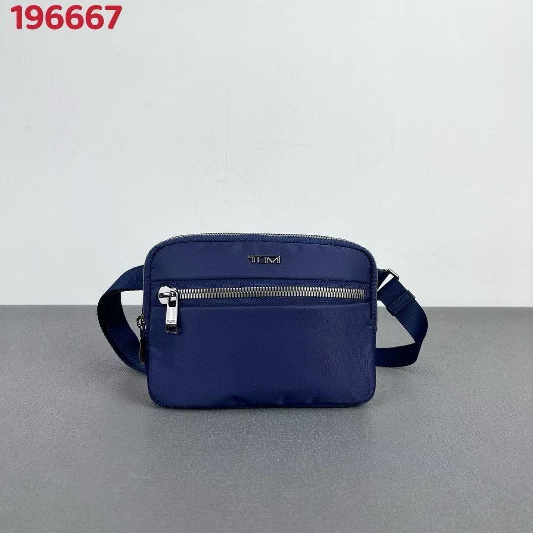 Tumi Voyageur Sedona Blue Nylon Convertible Crossbody Sling Waist Bag 196667