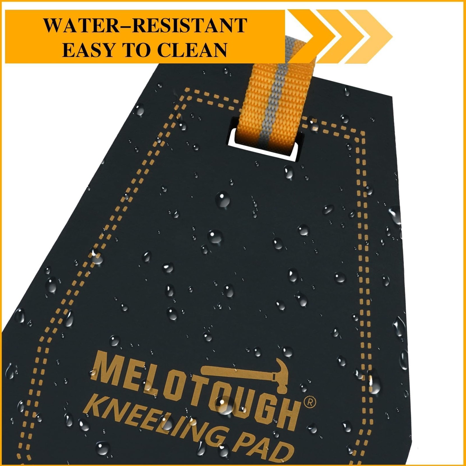 Mini Kneeling Pad, 1 Inch Thick, Orange/Black, NBR Foam, Work, Construction
