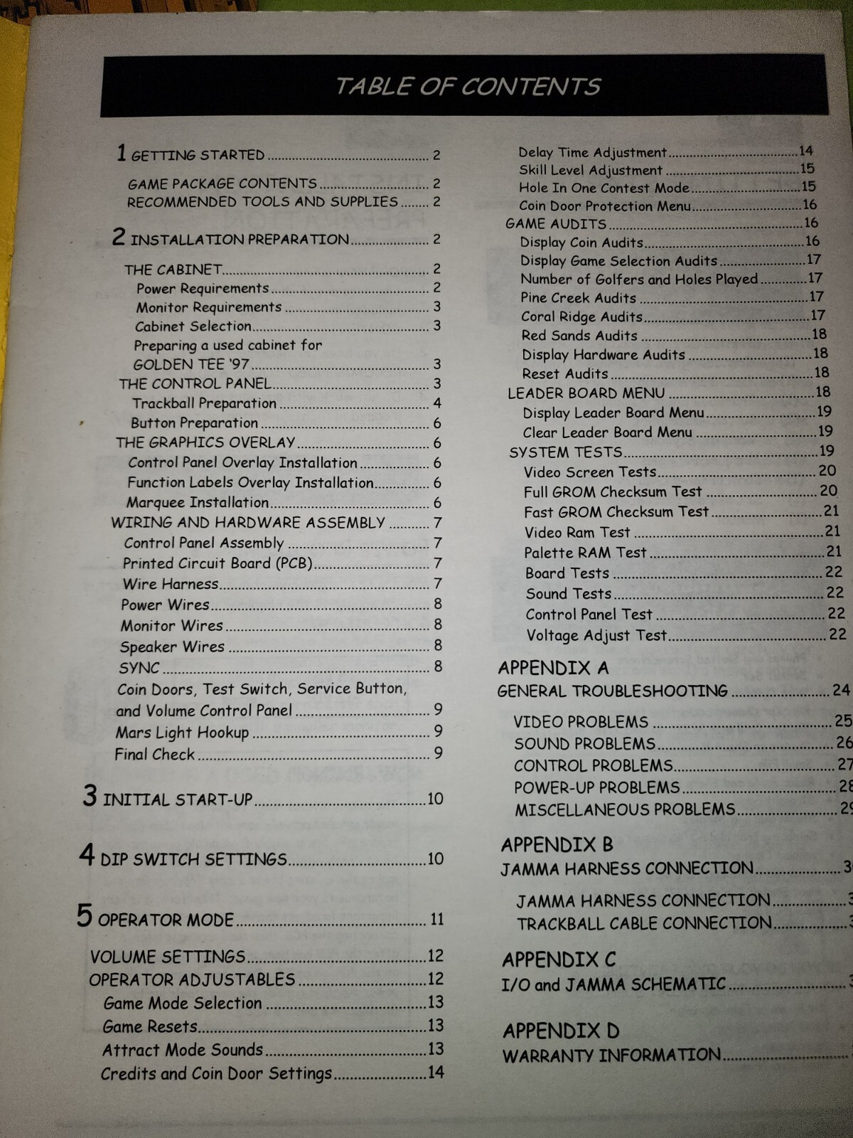 Golden Tee 97 Manuals Pete Jacobson Arcade