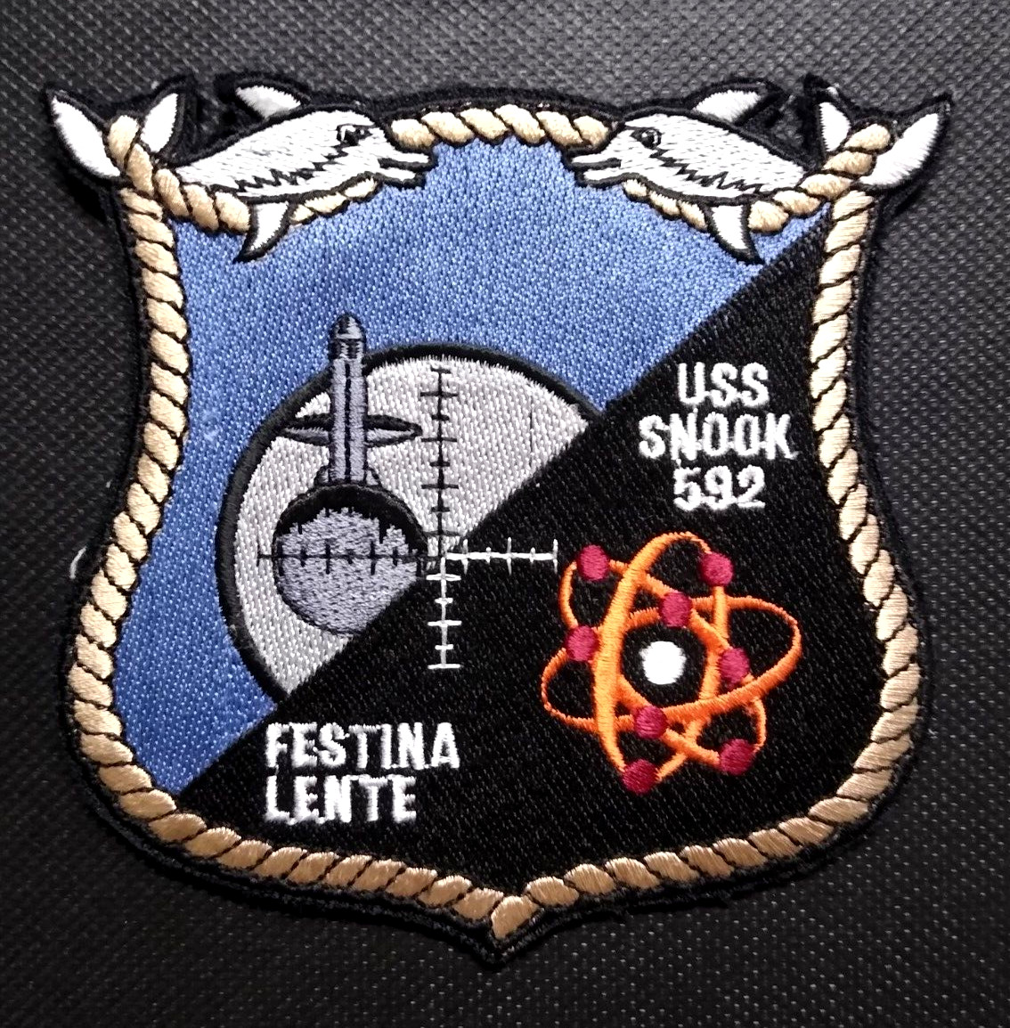 U.S. Navy Patch USS Snook 592 Festina Lente