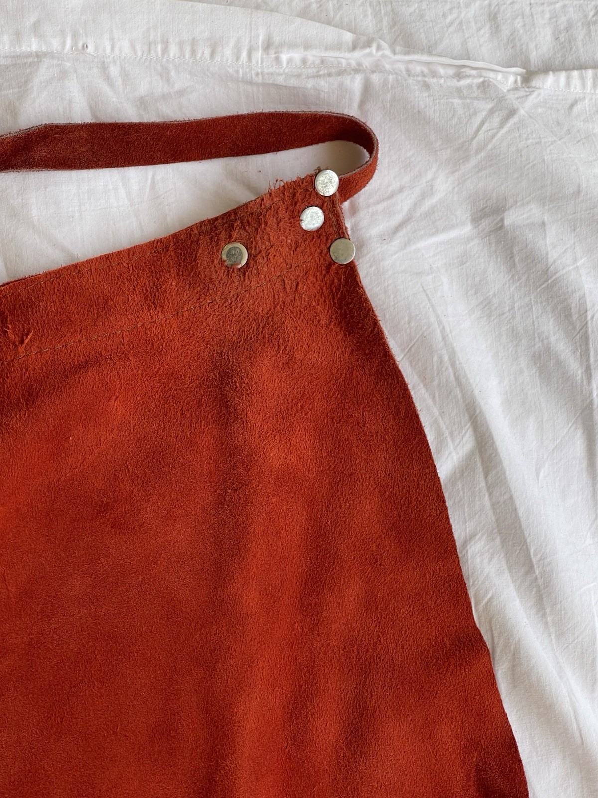 Rust Suede Leather Welding Work Chaps Very Good Condition